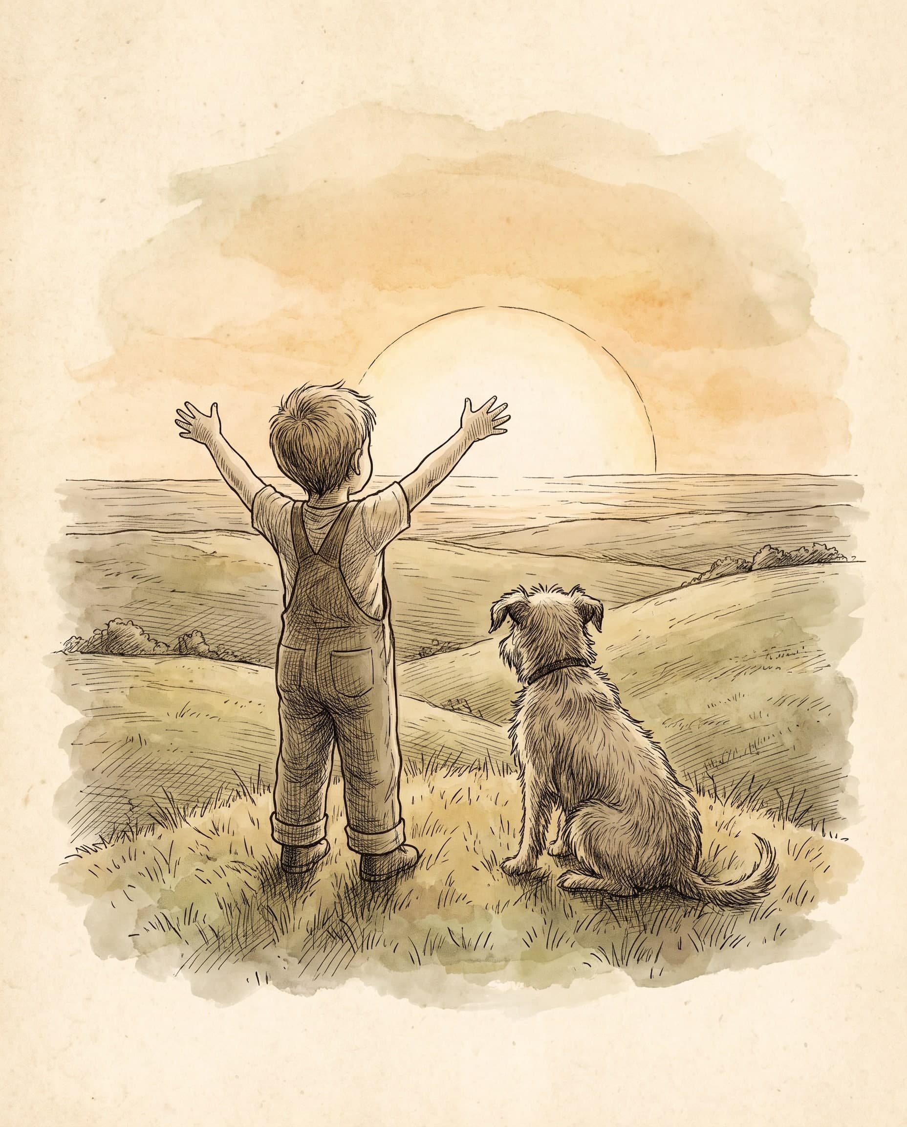 The reference scene rendered in the Classic Sketch style