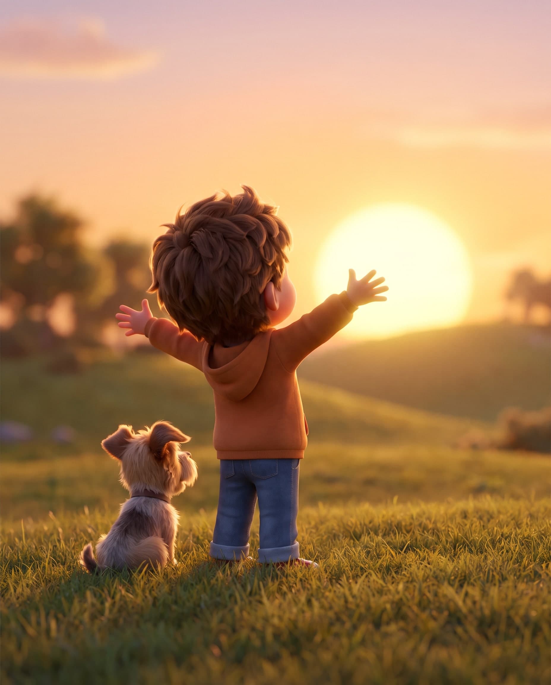 The reference scene rendered in the Modern 3D style